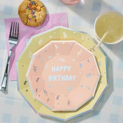 Happy Birthday Large Plates, Pack of 10