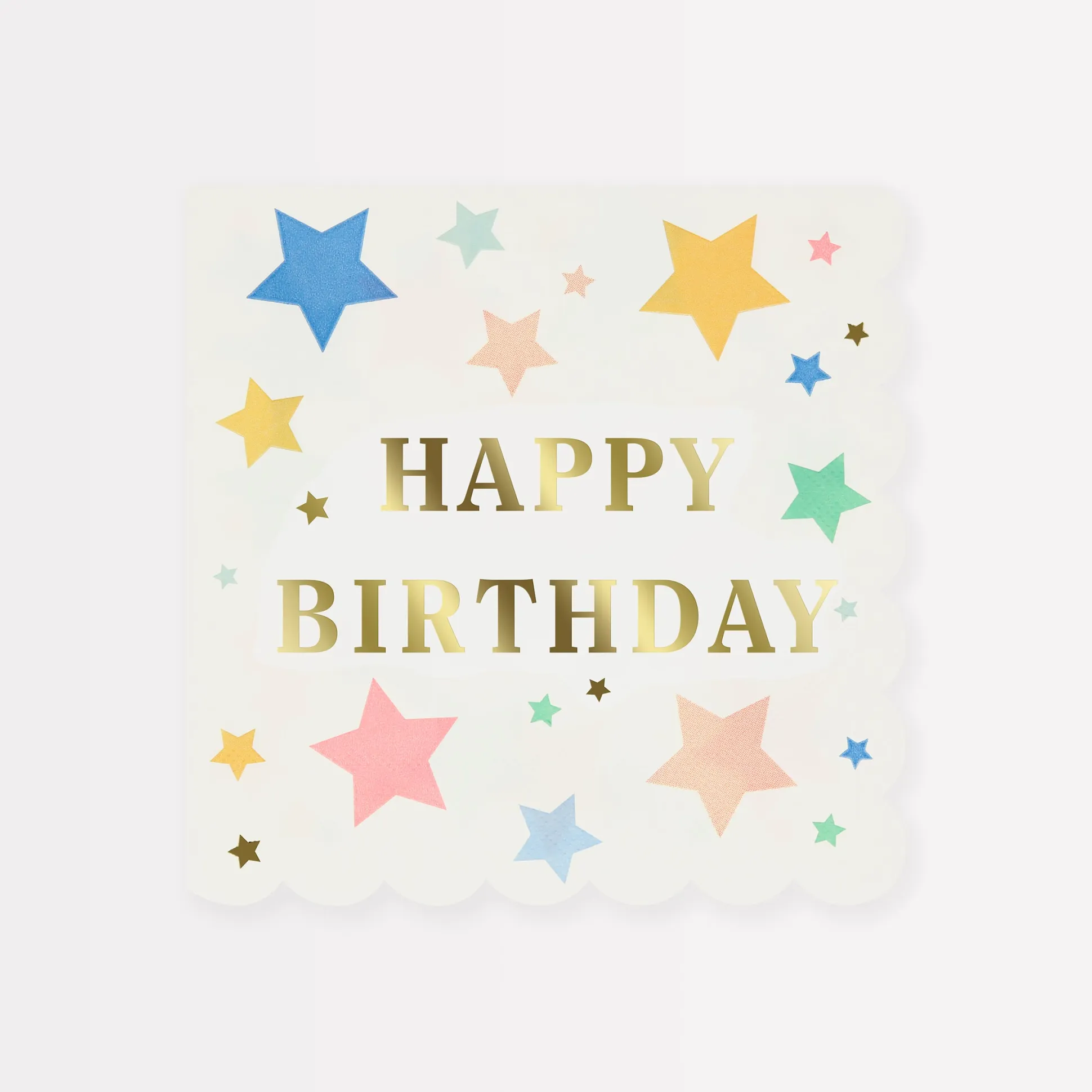 Happy Birthday Stars Large Napkins, Pack of 16