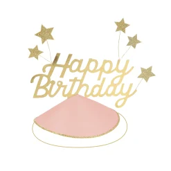 Happy Birthday & Stars Party Hats, Pack of 6