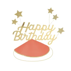 Happy Birthday & Stars Party Hats, Pack of 6