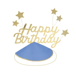Happy Birthday & Stars Party Hats, Pack of 6