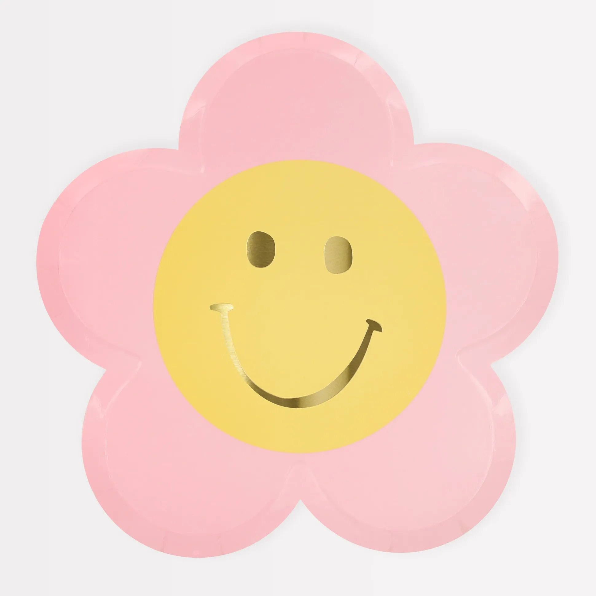 Happy Face Flower Plates, Pack of 8