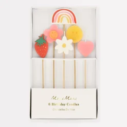 Happy Face Icons Candles, Pack of 6