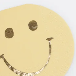 Happy Face Icons Diecut Napkins, Pack of 16