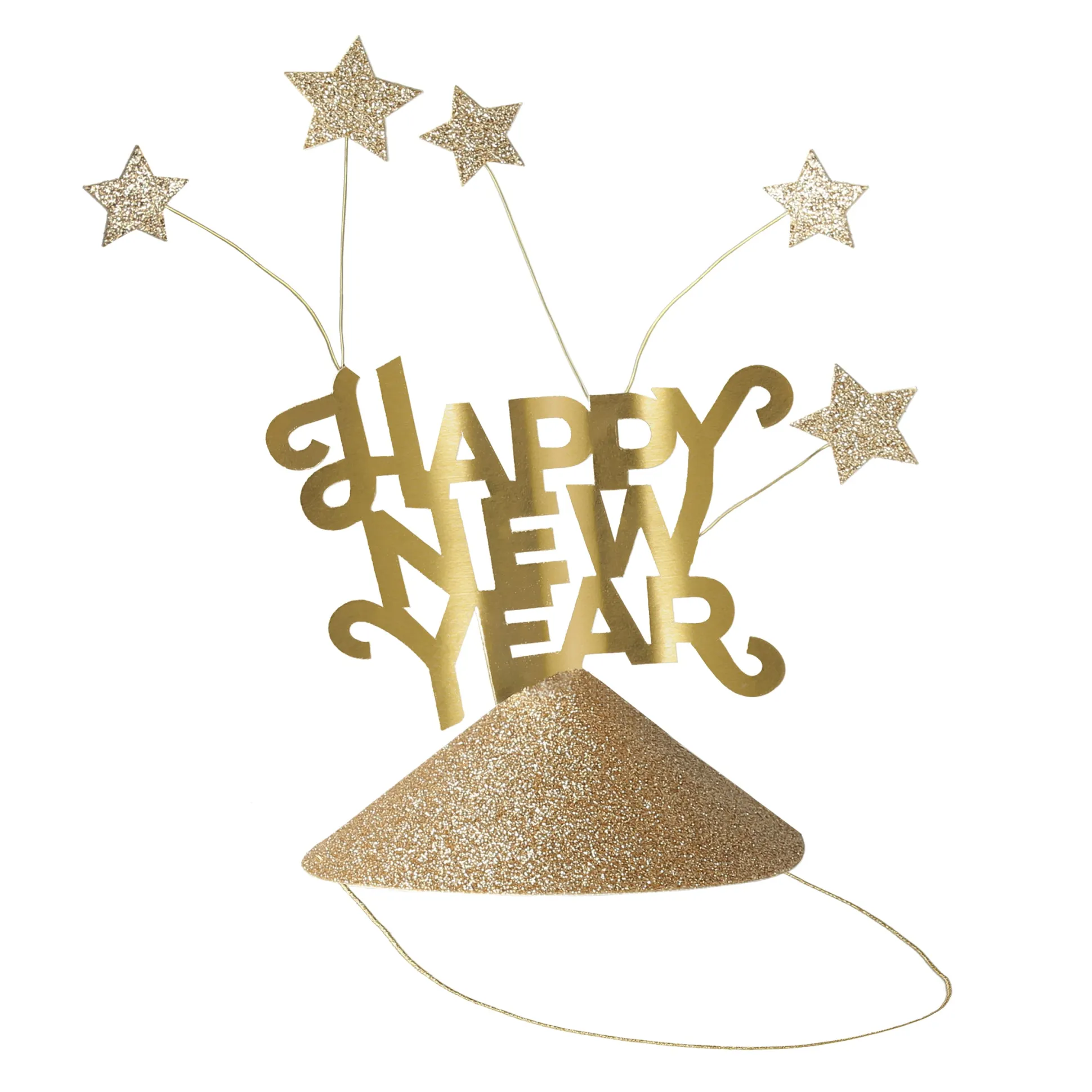 Happy New Year Party Hats, Pack of 6