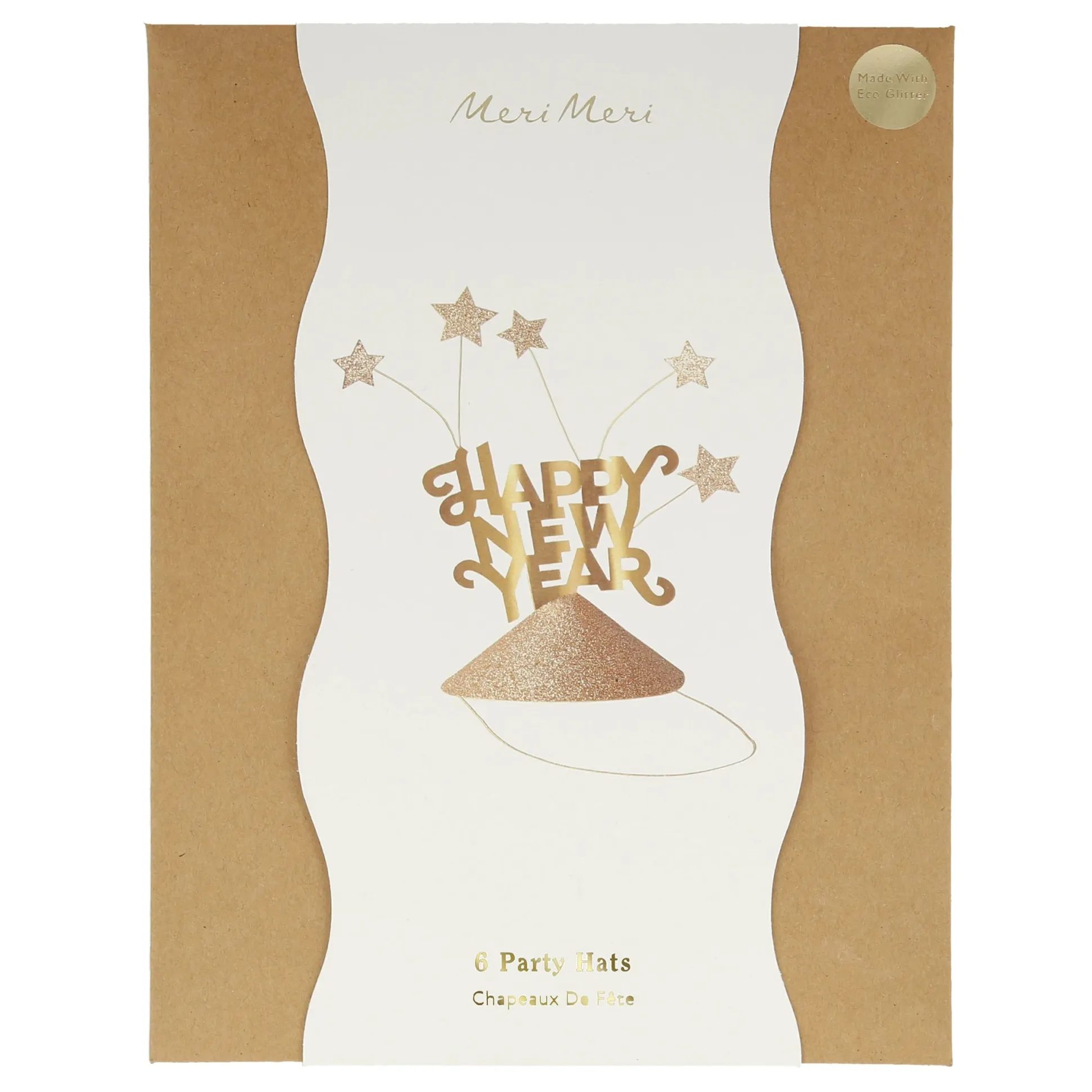 Happy New Year Party Hats, Pack of 6