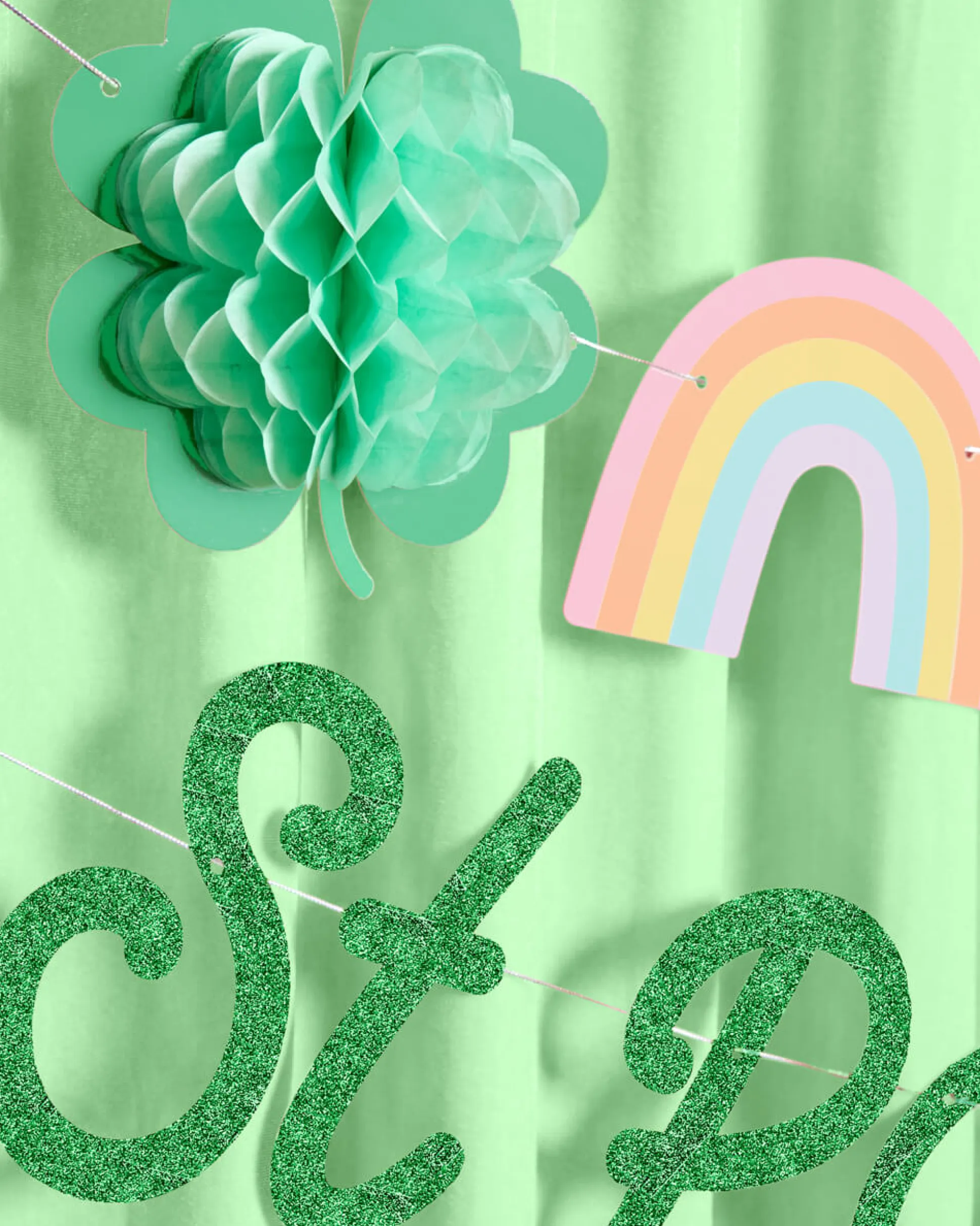 Happy St. Patty's Day Banner - 3D glitter banner
