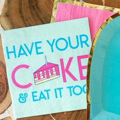 Have Your Cake & Eat It Too Witty Cocktail Napkins, Pack of 20