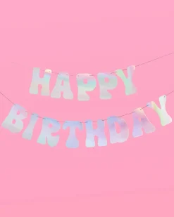 HBD Banner - Iridescent Foil Banner