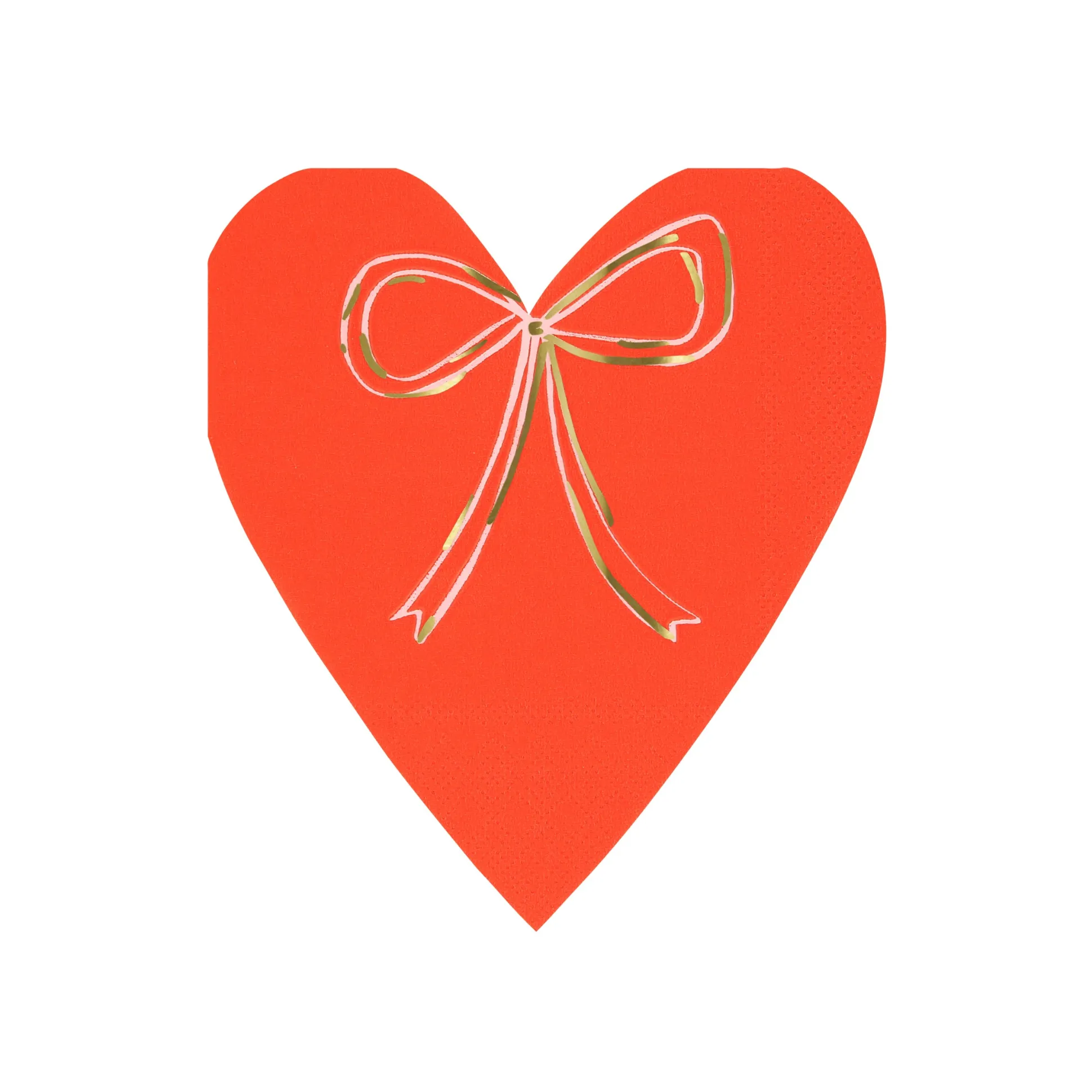 Heart With Bow Napkins, Pack of 16