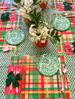 Holiday Plaid Placemats, Pack of 24