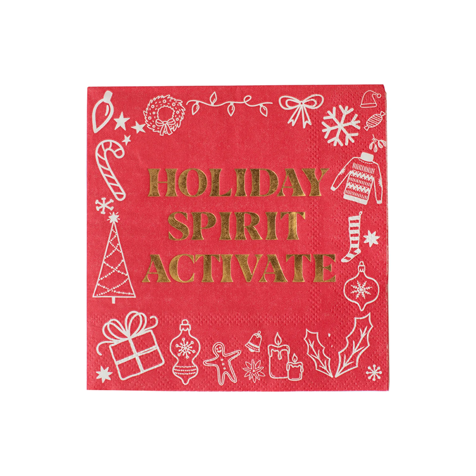 Holiday Spirit Activate Cocktail Napkins, Pack of 20