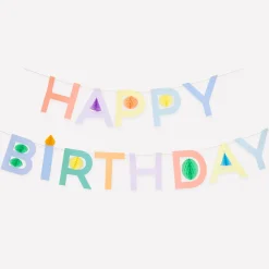 Honeycomb Happy Birthday Garland Set