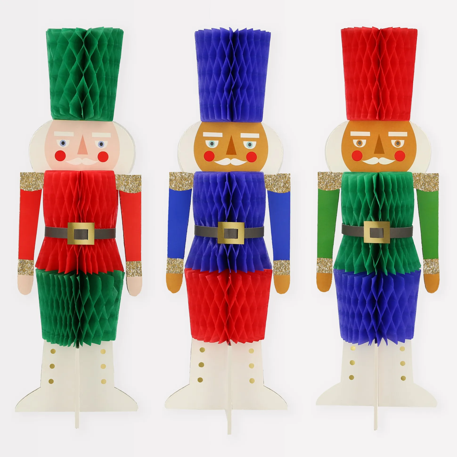 Honeycomb Nutcracker Decorations, Pack of 3