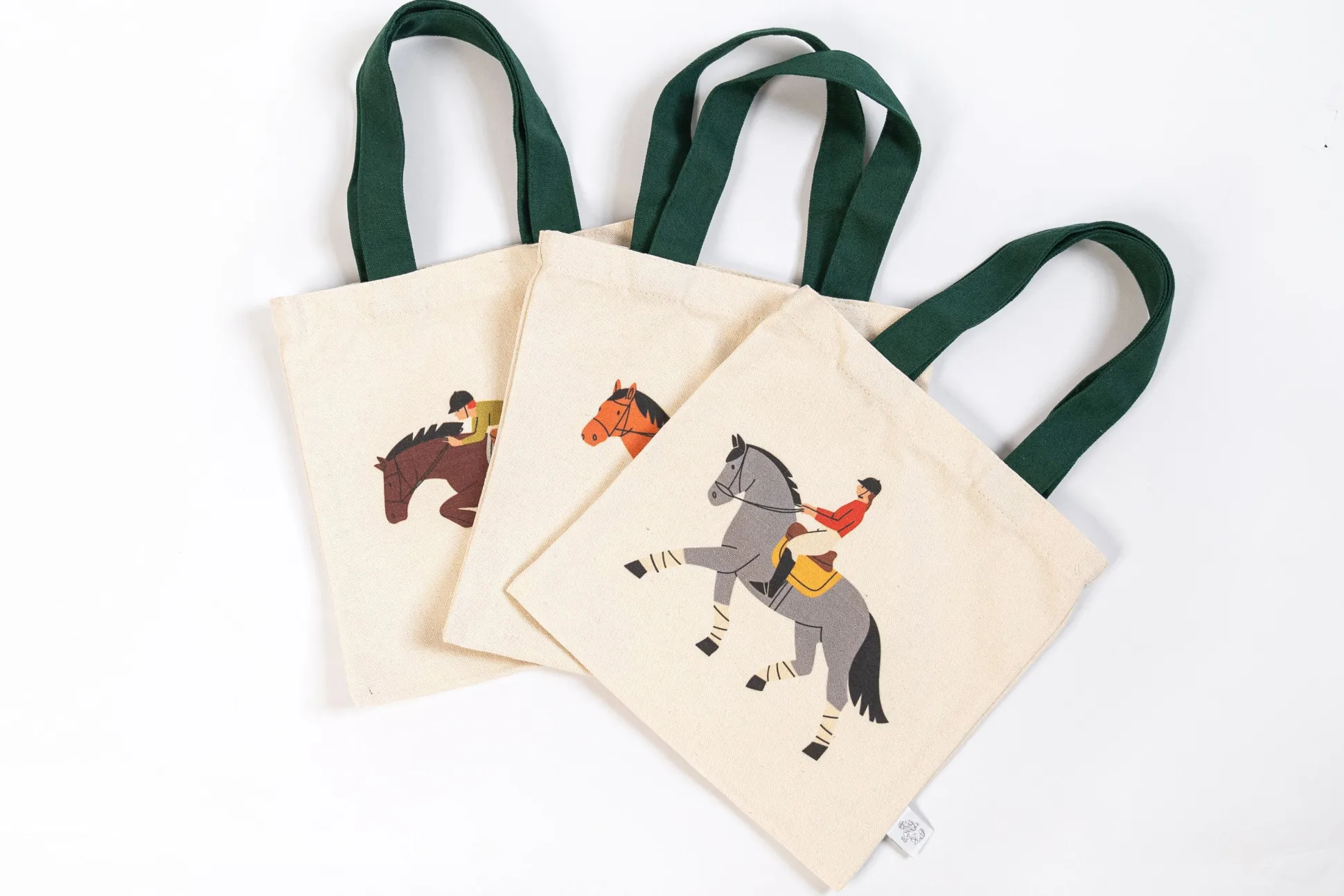 Horse Mini Tote Bag, Set of 3