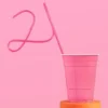 Hot Pink 21 Forever Straw