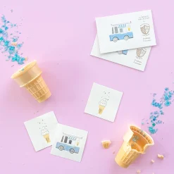 Ice Cream Dreams Temporary Tattoos, Pack of 2