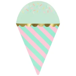 Ice Cream With Sprinkles Plates, Pack of 8