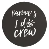 I Do Crew Personalized Coasters, White Foil