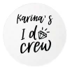 I Do Crew Personalized Coasters, Black Foil
