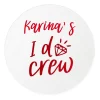 I Do Crew Personalized Coasters, Red Foil