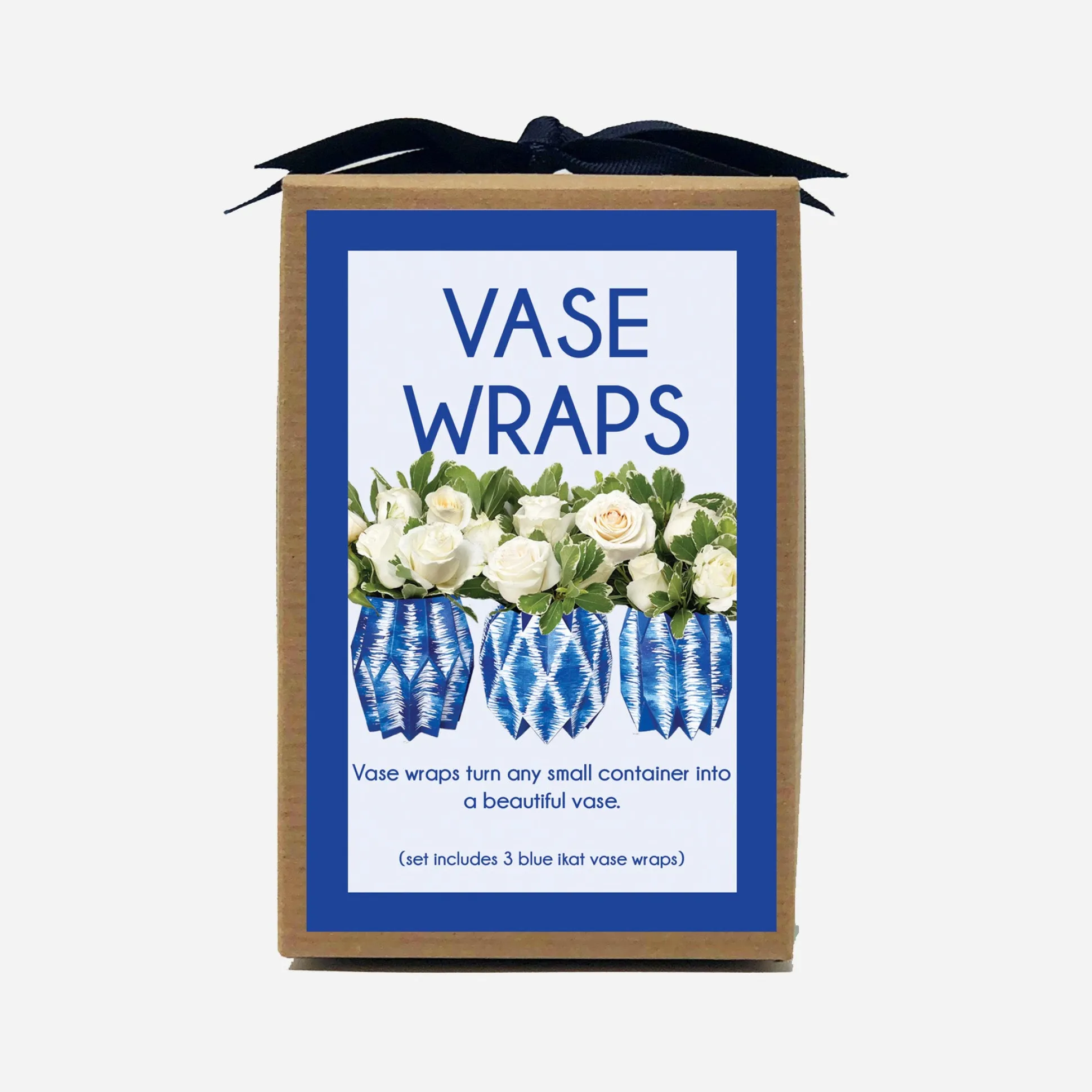 Ikat Vase Wraps, Set of 3