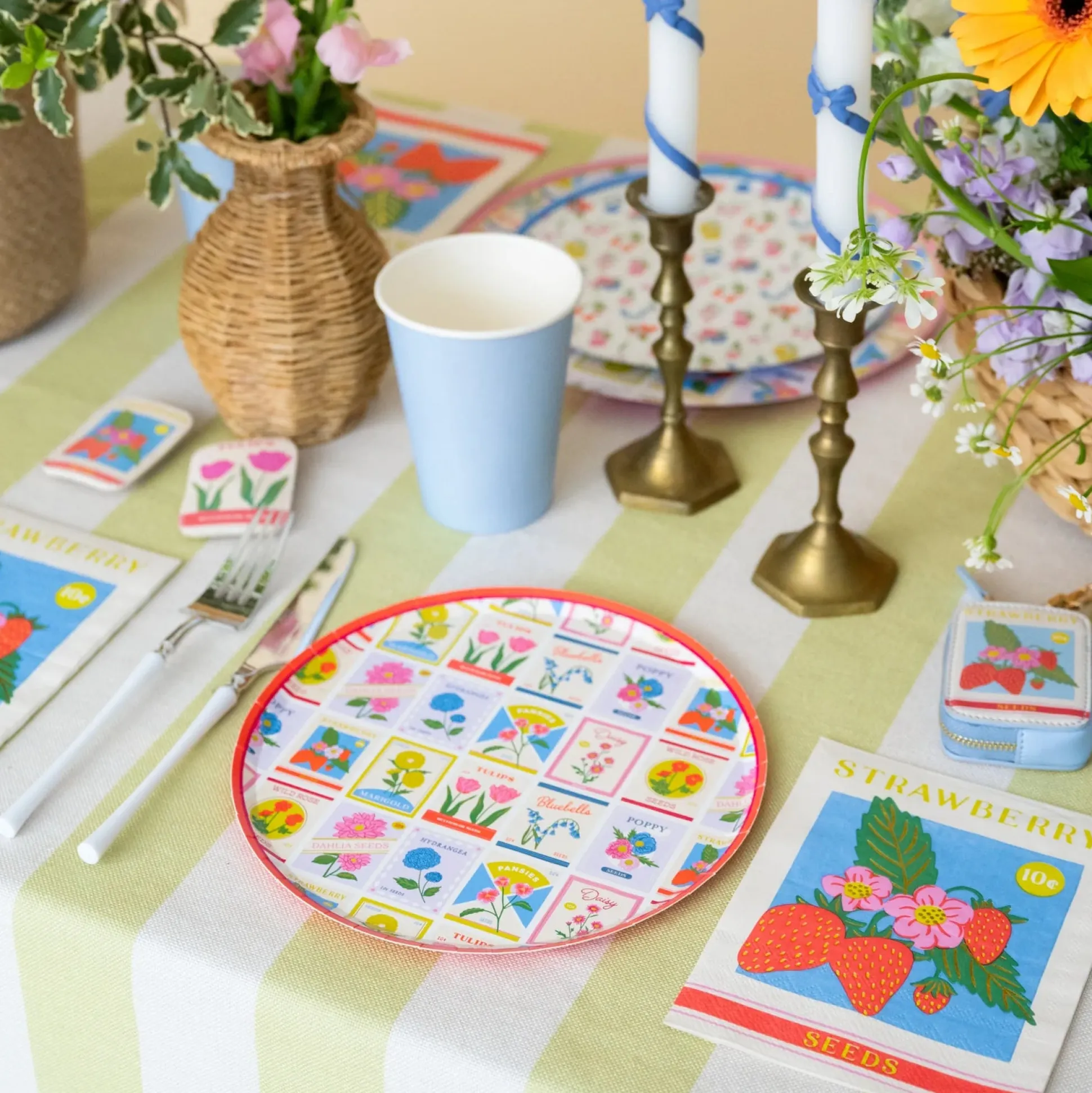 In Bloom Seed Packet Dessert Plates