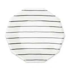 Ink Frenchie Striped Large Plates, Pack of 8