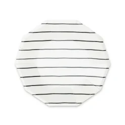 Ink Frenchie Striped Small Plates, Pack of 8