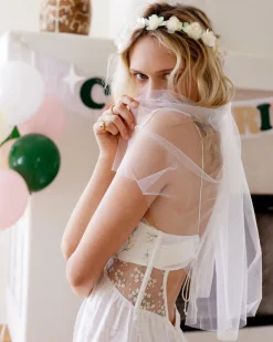 Iridescent Veil - Flower Crown Veil