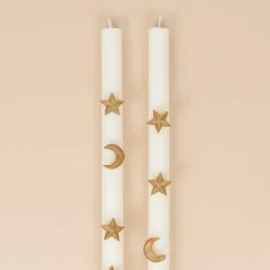 Ivory Celestial Table Candles (x 2)