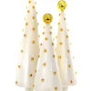 Ivory Decorated Dotted Trees, Set of 3