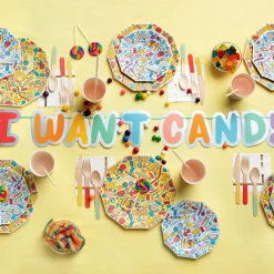 I Want Candy Large Plates (10 per pack)