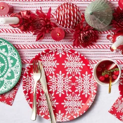 Jolly Snowflake Large Plates (10 Per Pack)