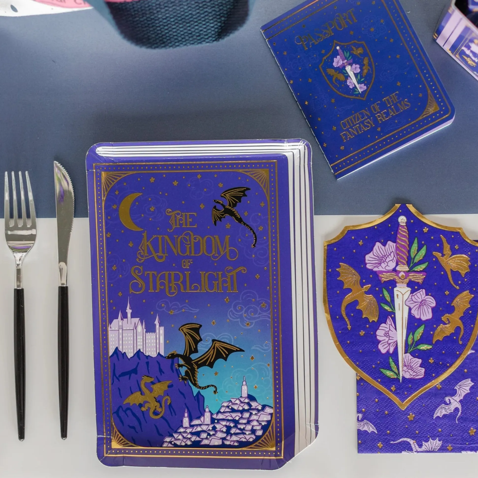Kingdom of Starlight Dragon Themed Dinner Plates