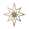 Large Glitter Wooden Star Decorations