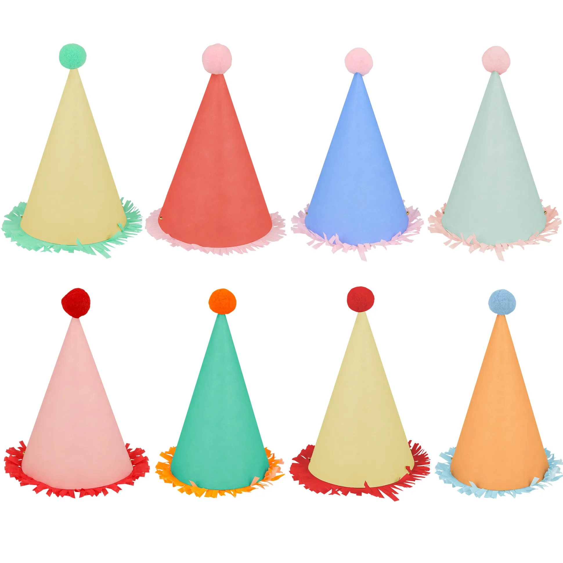 Large Party Hats, Pack of 8