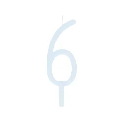 Large Slim Number 6 Candle