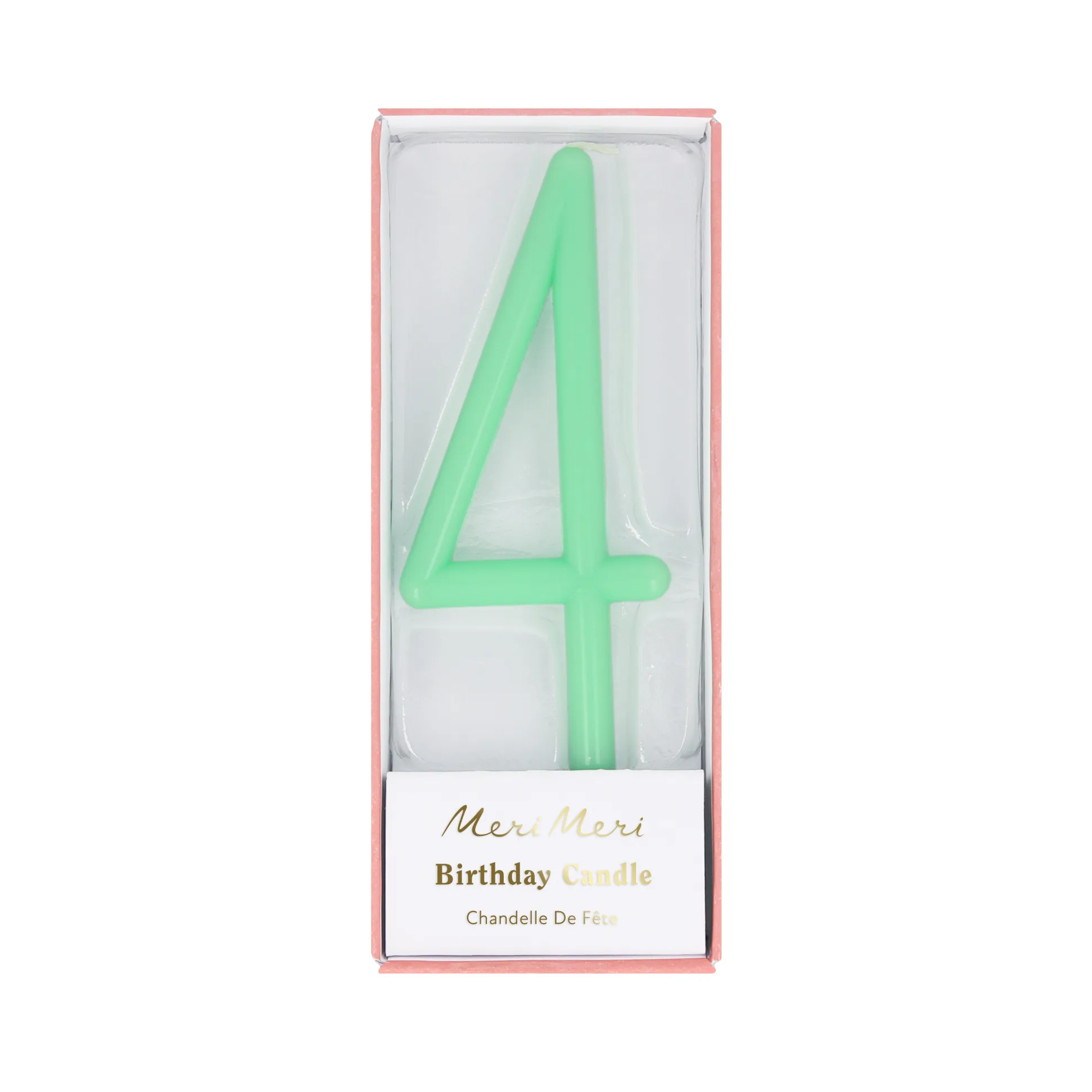 Large Slim Number 4 Candle