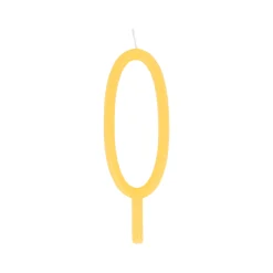 Large Slim Number 0 Candle