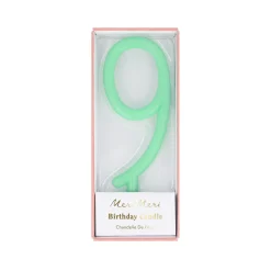 Large Slim Number 9 Candle