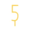 Large Slim Number 5 Candle