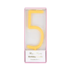 Large Slim Number 5 Candle