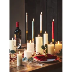 LED Glass Candles, Set Of 3