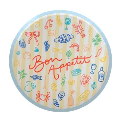 Le Dinner Bon Appetit Dinner Plates, Pack of 8