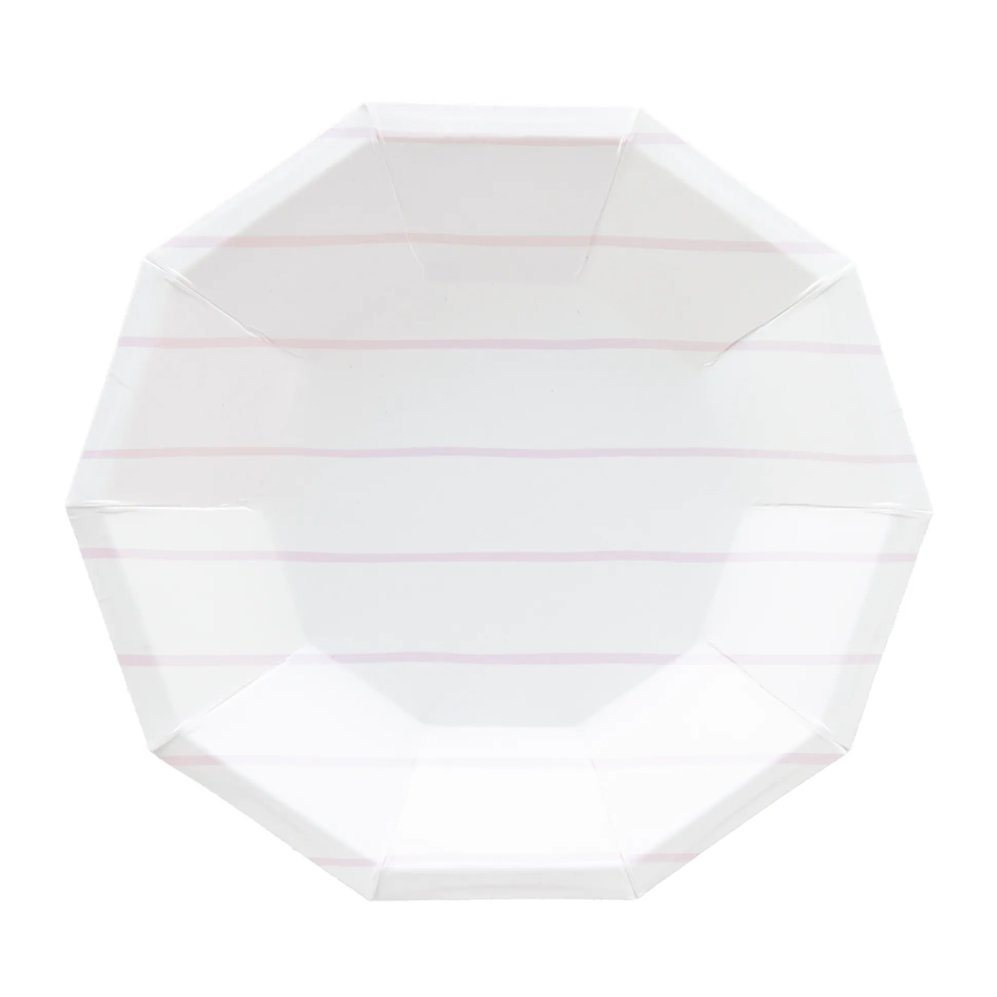 Lilac Frenchie Striped Large Plates, Pack of 8