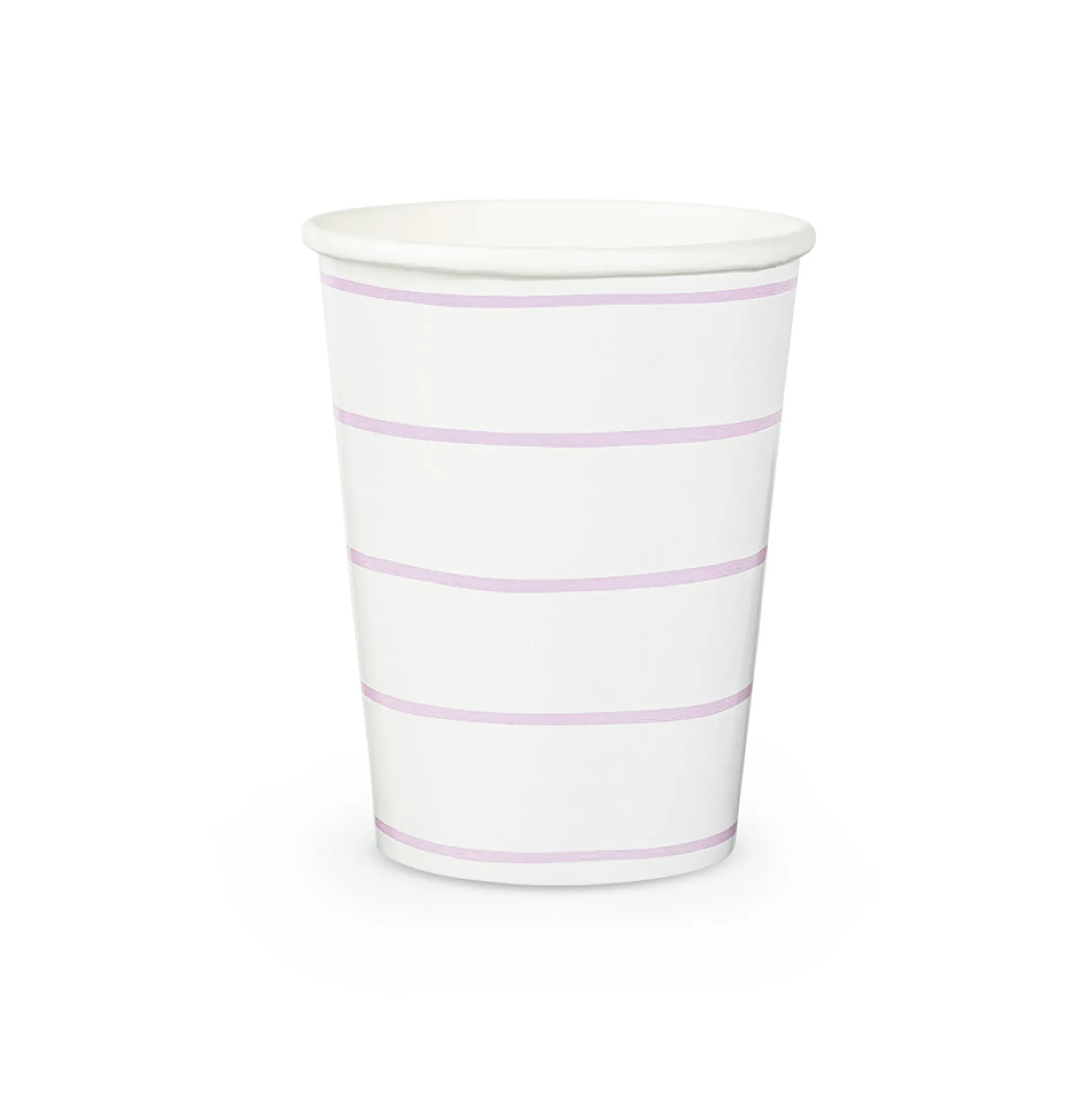 Lilac Frenchie Striped 9 oz Cups, Pack of 8