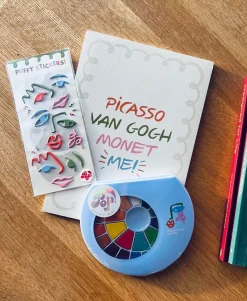 Little Artist Bundle Pack - Paper, Palette, Watercolors, Paintbrush and Stickers!