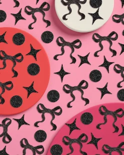 Little Black Bow Confetti - 200 pc glitter confetti