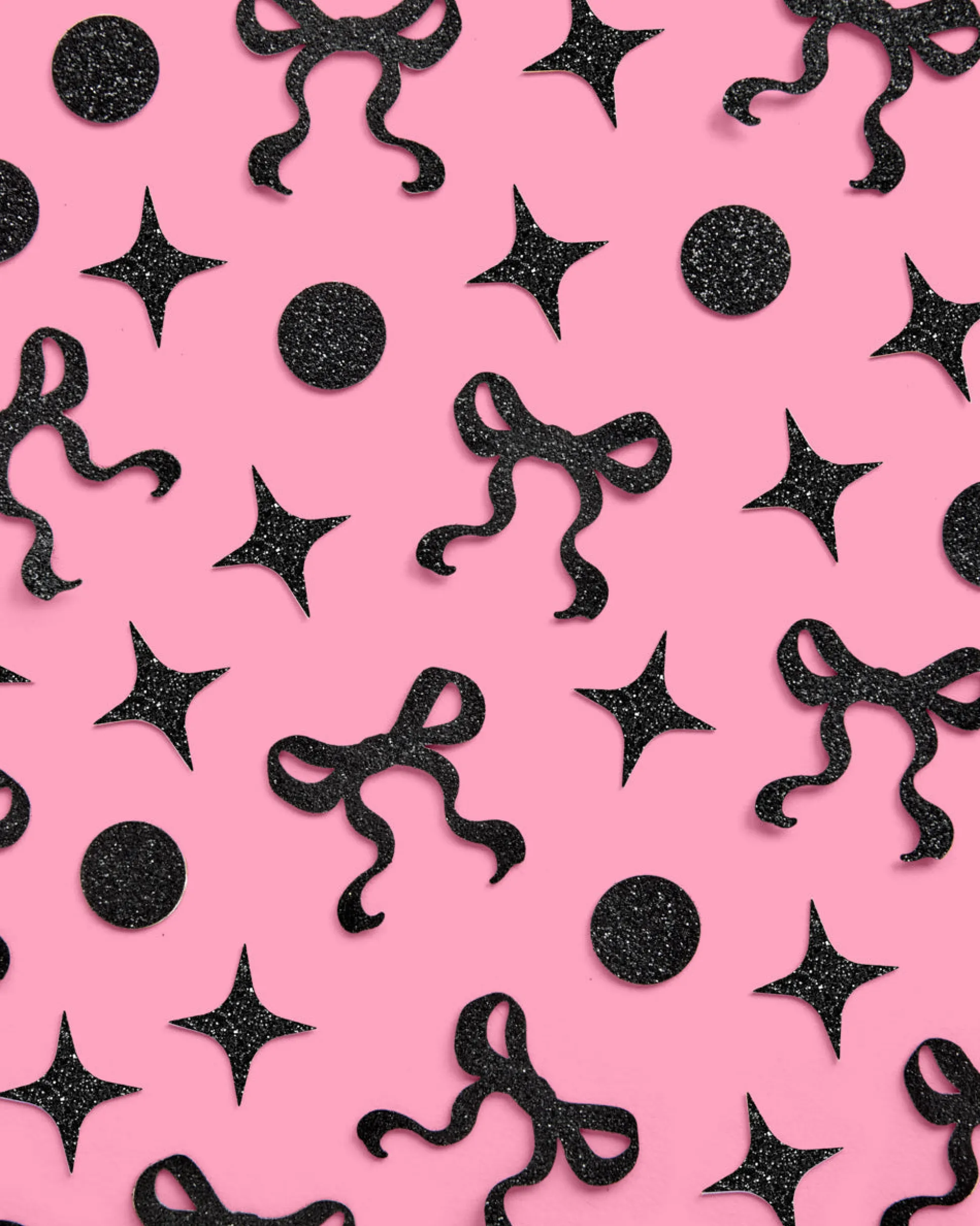 Little Black Bow Confetti - 200 pc glitter confetti